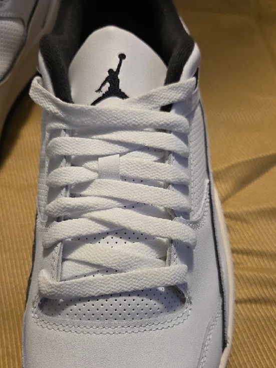 Nike  JORDAN FLIGHT COURT White and Black Low-Top Sneakers - Picture 5 of 6